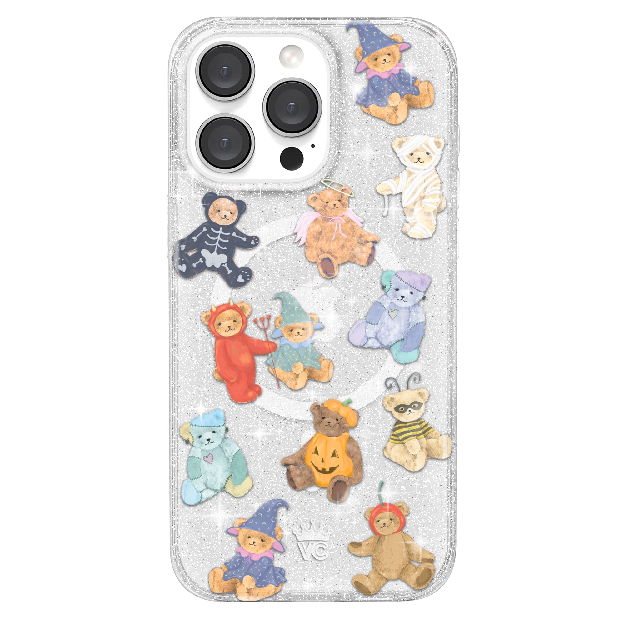 Teddy Scare Glitter iPhone Case