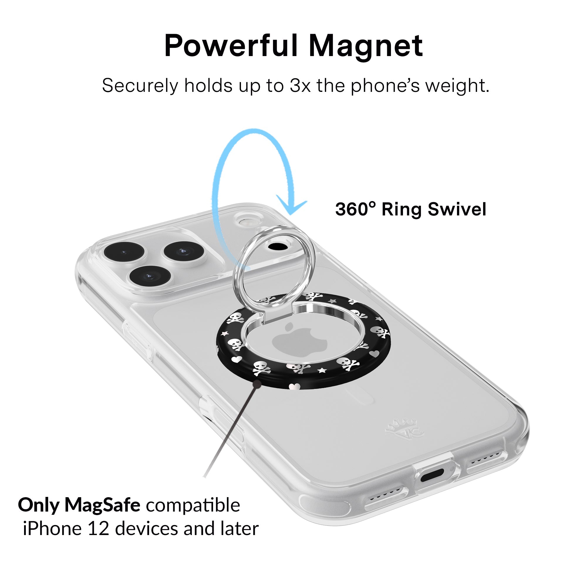 Chrome Skulls MagSafe Grip Ring