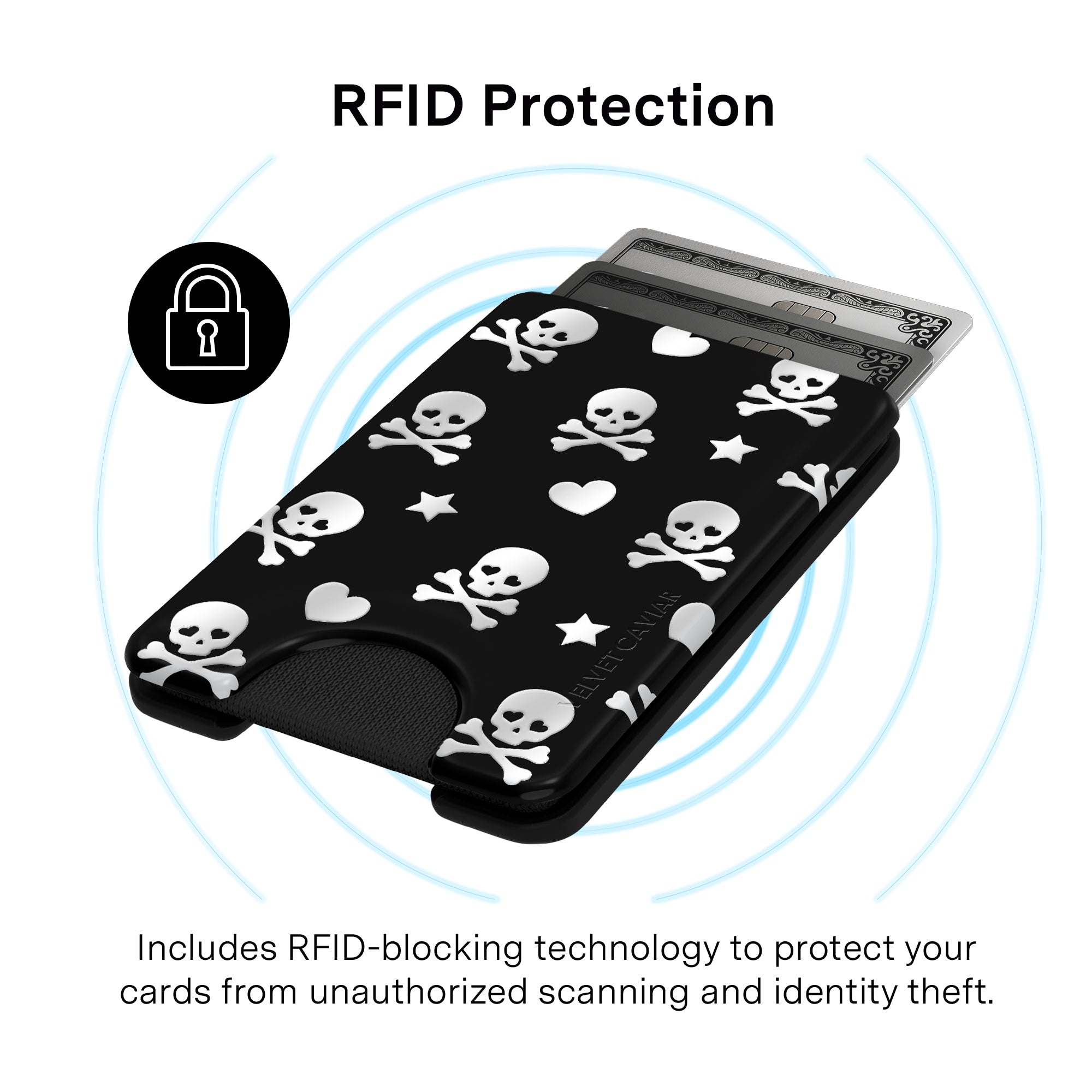 Chrome Skulls MagSafe Wallet