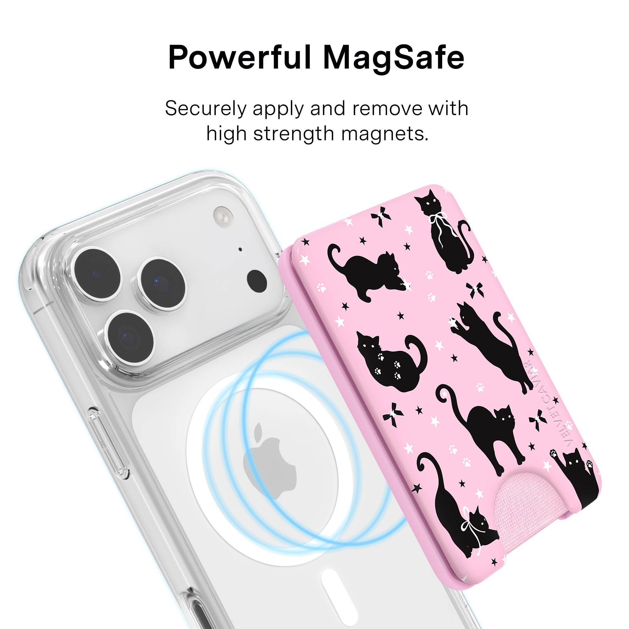 Lucky Kittens Glitter MagSafe Wallet