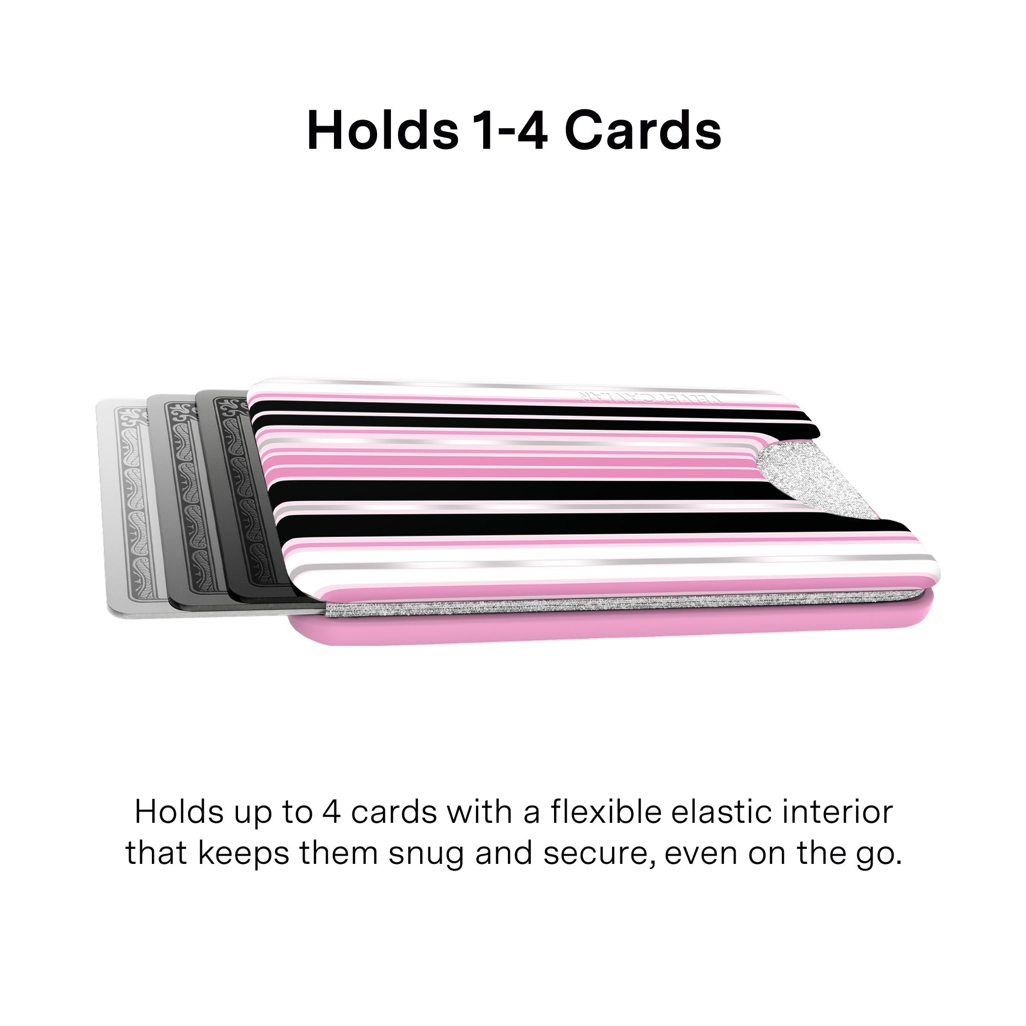 Pretty Punk Stripes Glitter MagSafe Wallet