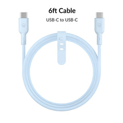 Whisper Blue Fast Charging Cable, 6ft USB-C