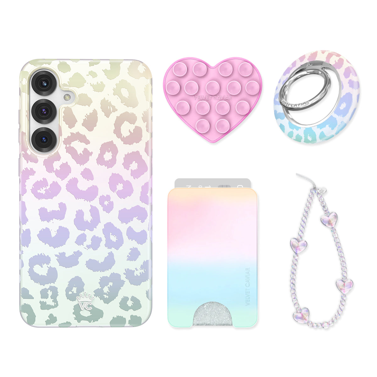 White Opal Leopard Samsung Bundle Set