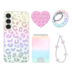 White Opal Leopard Samsung Bundle Set