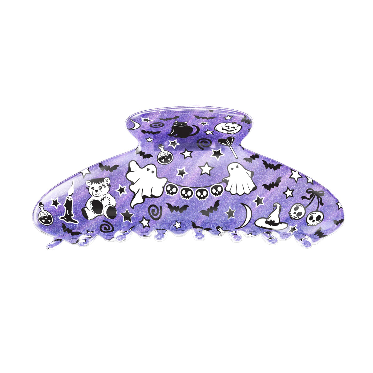 Witchy Lilac Glitter Large Hair Clip