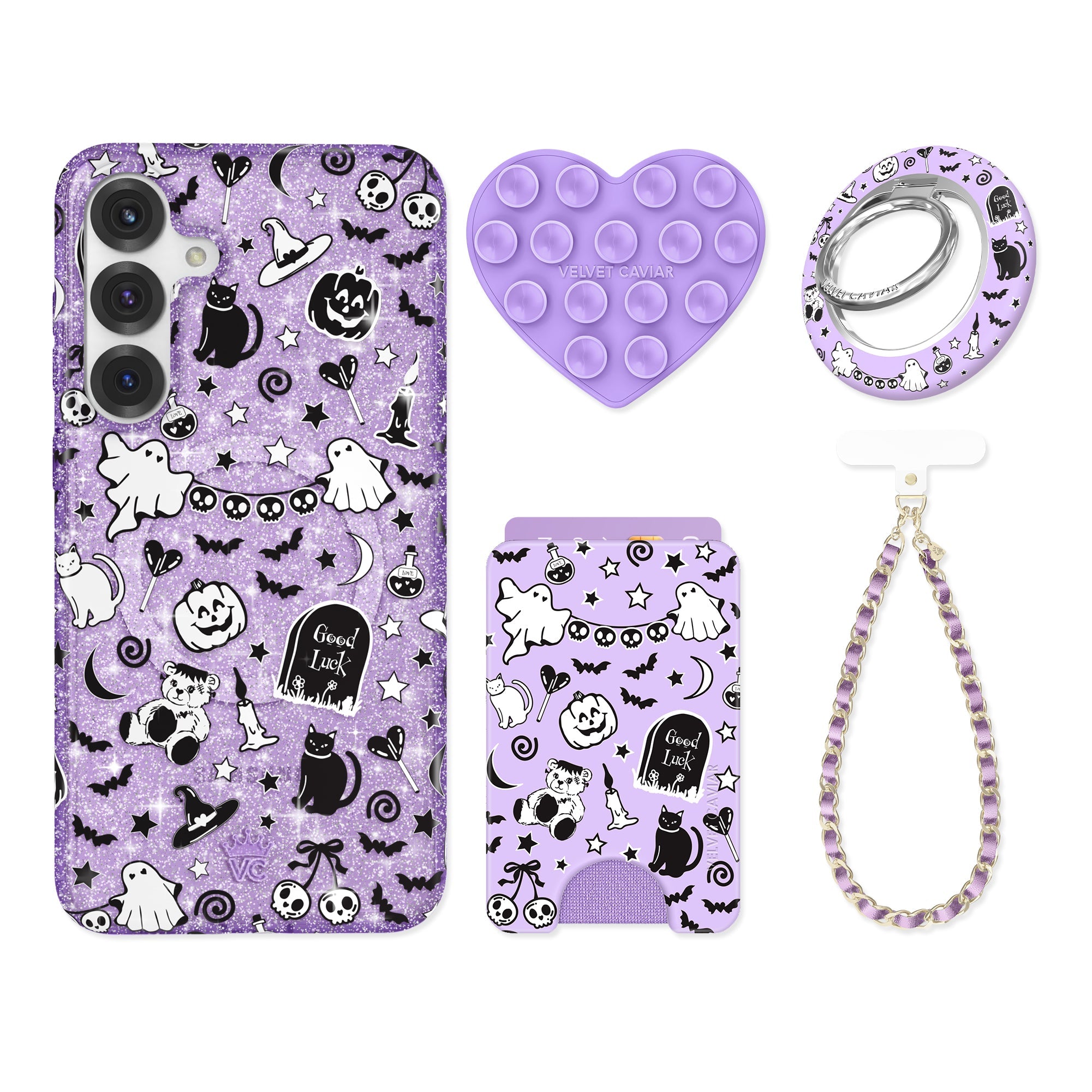 Witchy Lilac Glitter Samsung Bundle Set