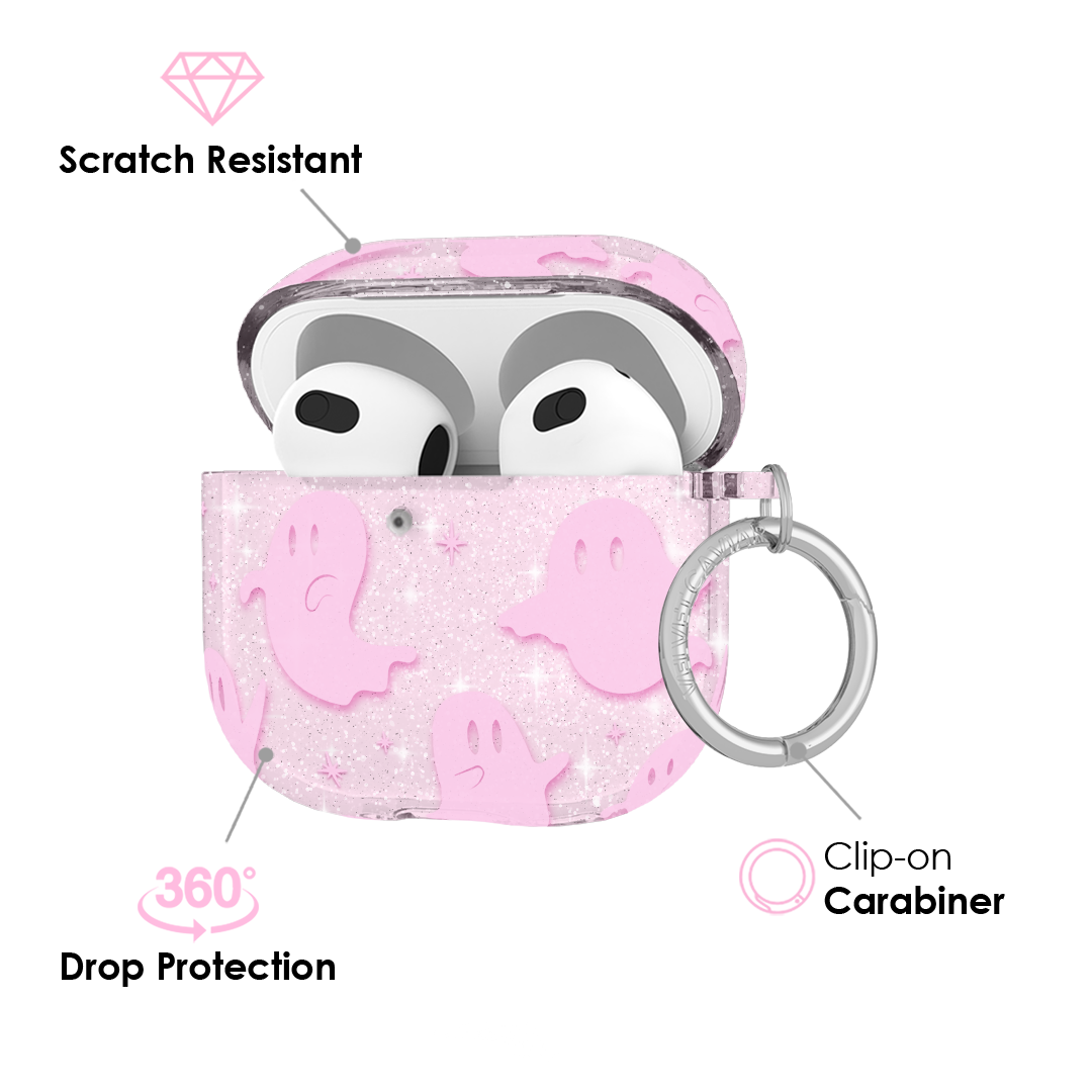 Ghosted Pink Glitter AirPod Case