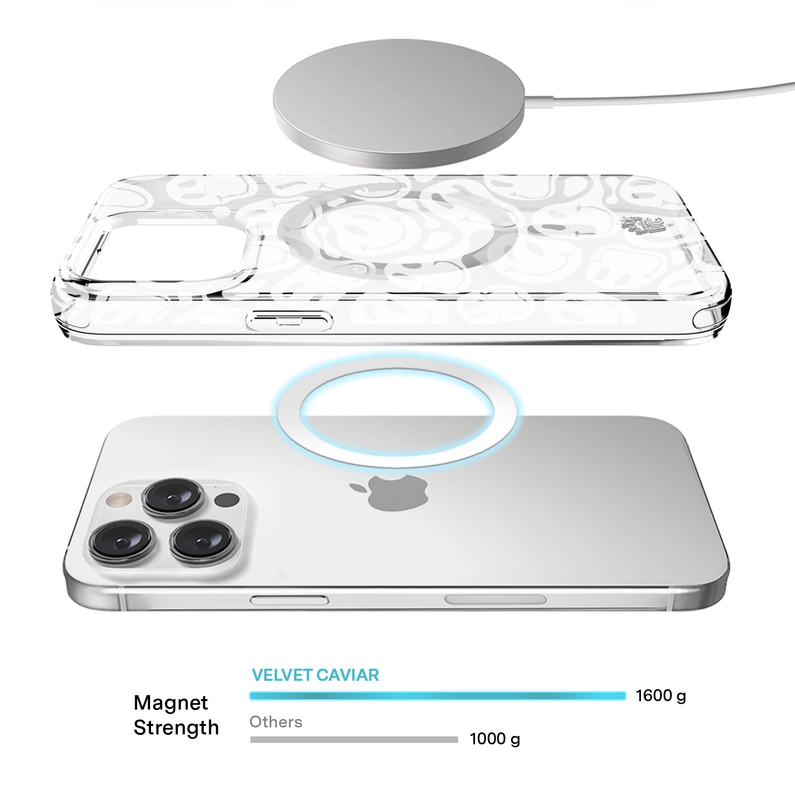 Clear Frosted Smiley iPhone Case