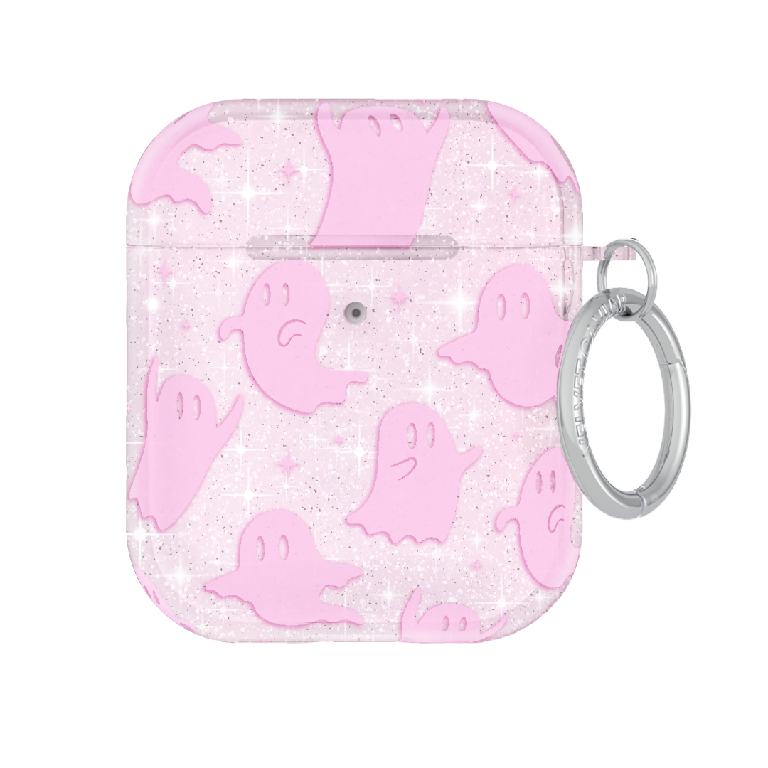 Ghosted Pink Glitter AirPod Case