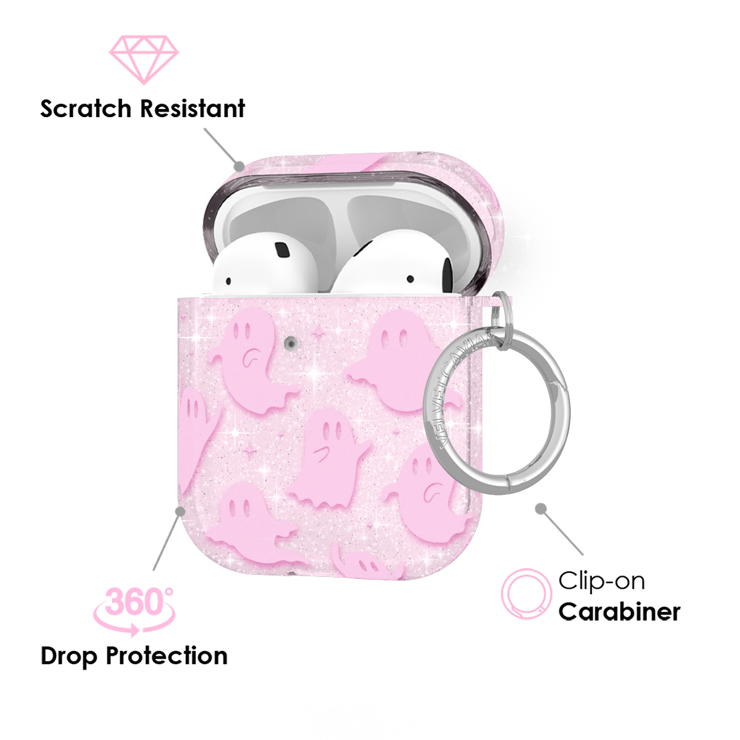 Ghosted Pink Glitter AirPod Case