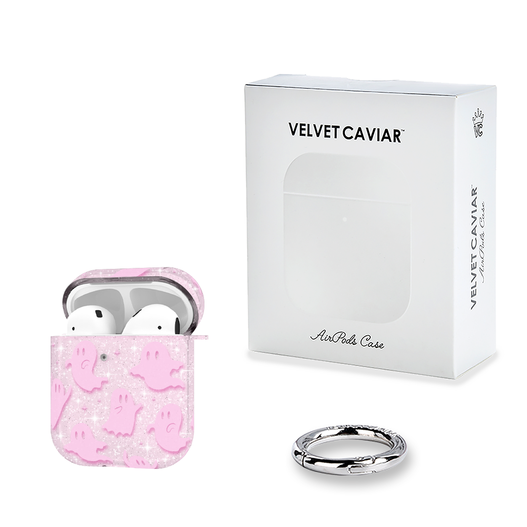 Ghosted Pink Glitter AirPod Case
