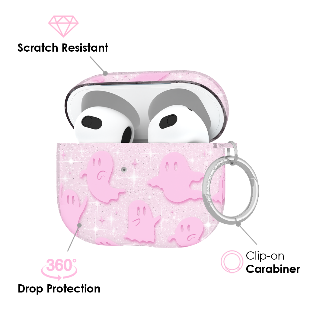 Ghosted Pink Glitter AirPod Case