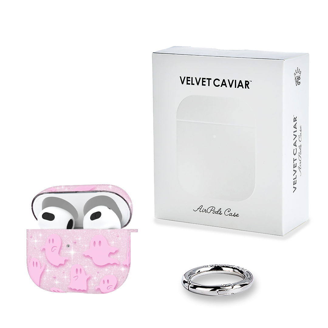 Ghosted Pink Glitter AirPod Case