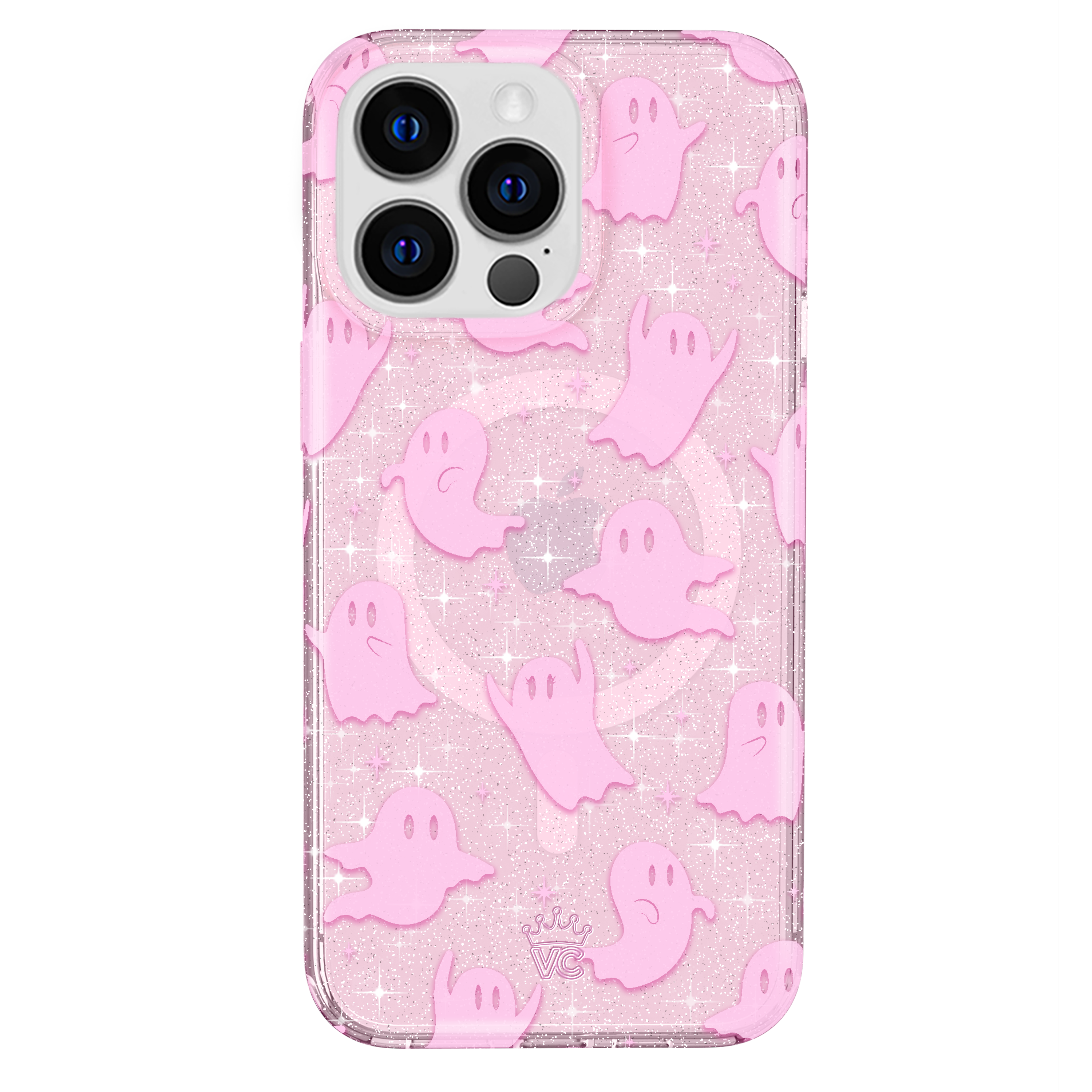 Ghosted Pink Glitter iPhone Case