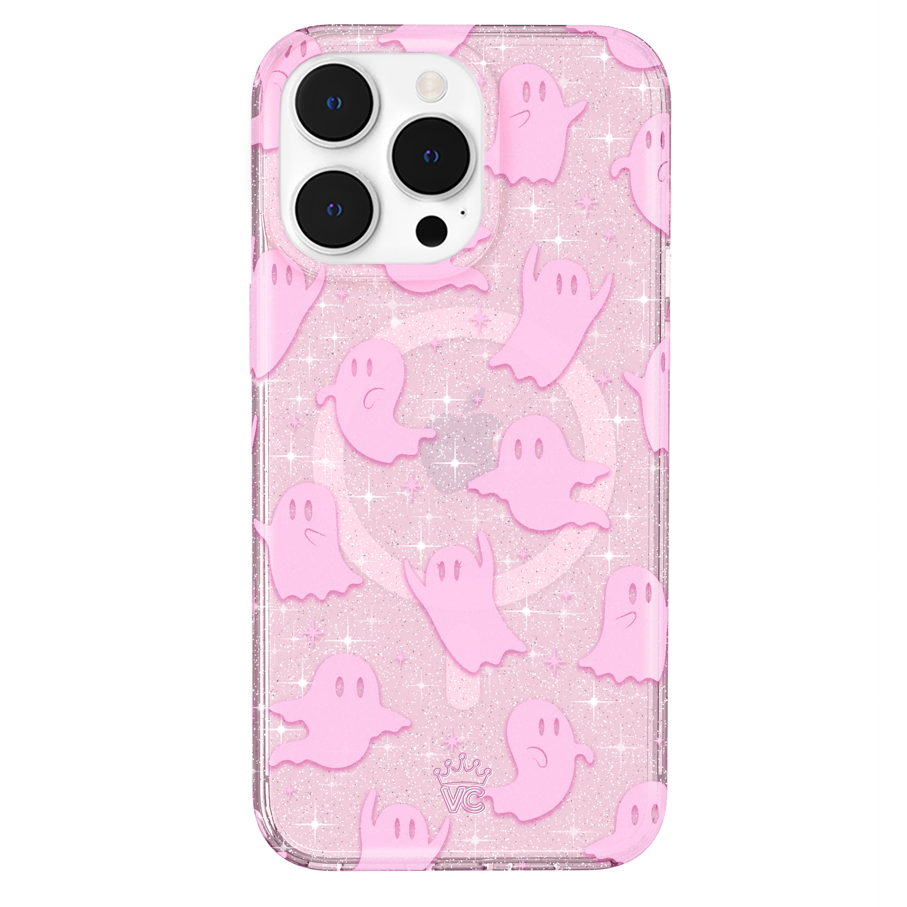 Ghosted Pink Glitter iPhone Case