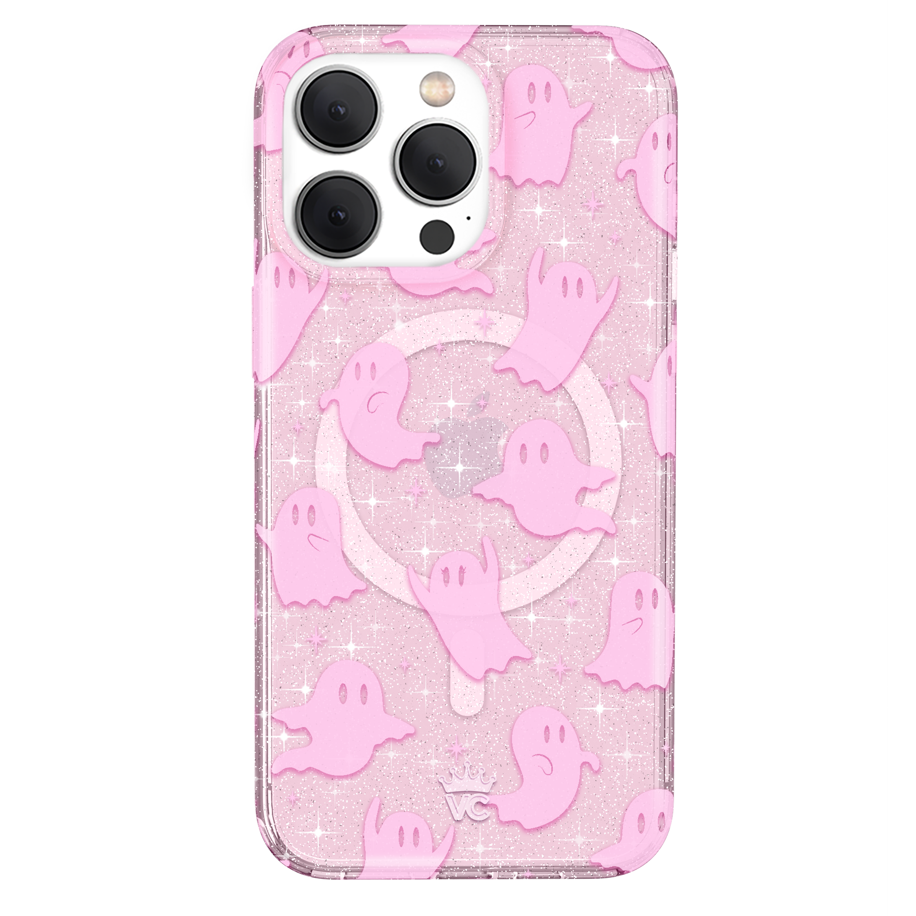 Ghosted Pink Glitter iPhone Case