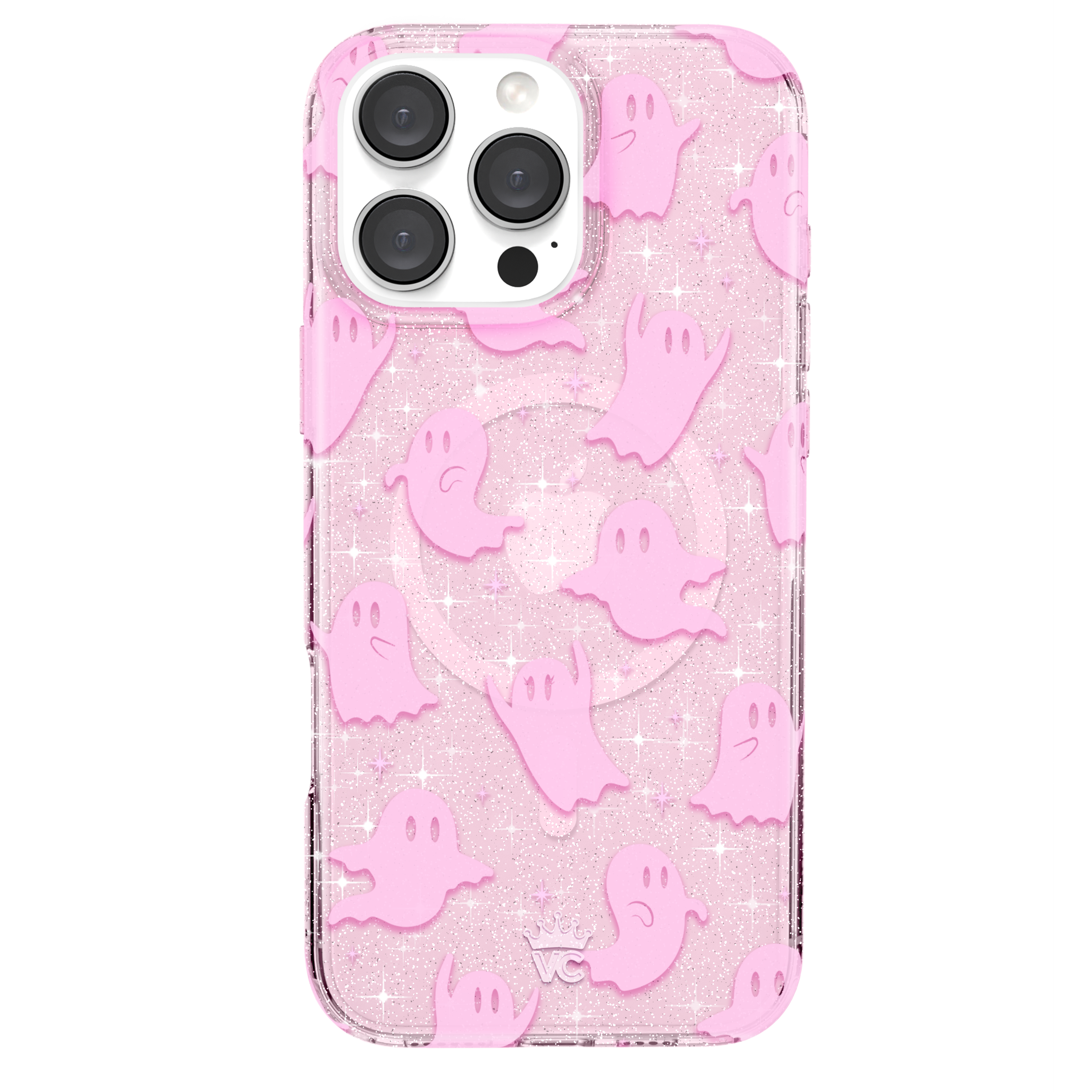 Ghosted Pink Glitter iPhone Case