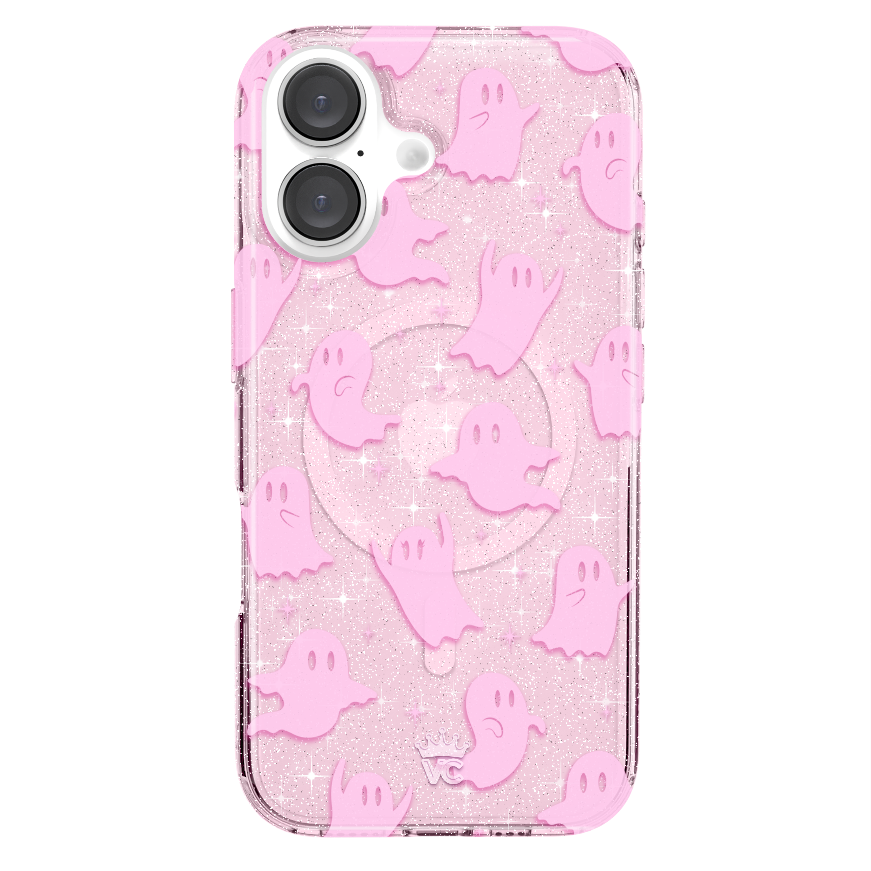 Ghosted Pink Glitter iPhone Case
