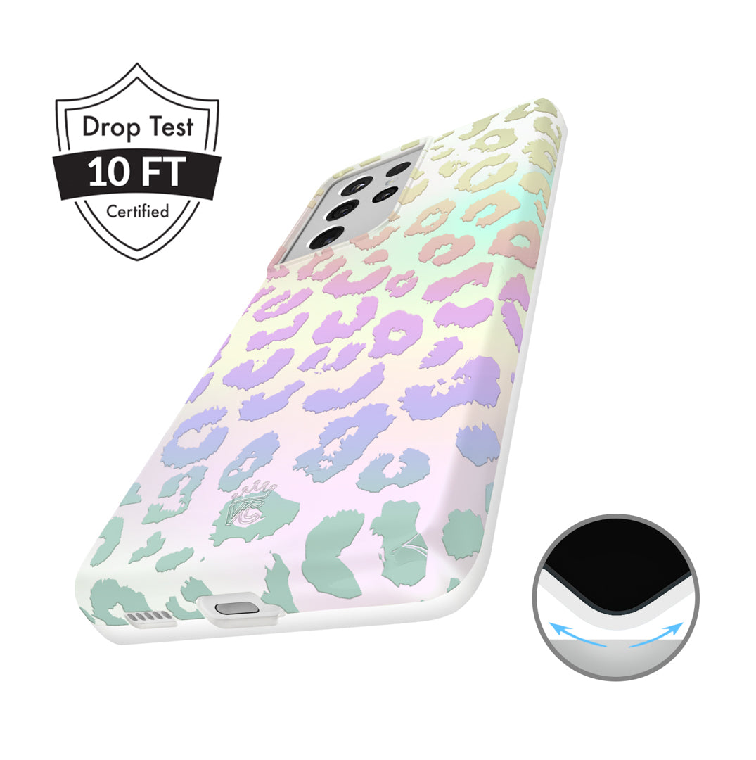 White Opal Leopard Samsung Case