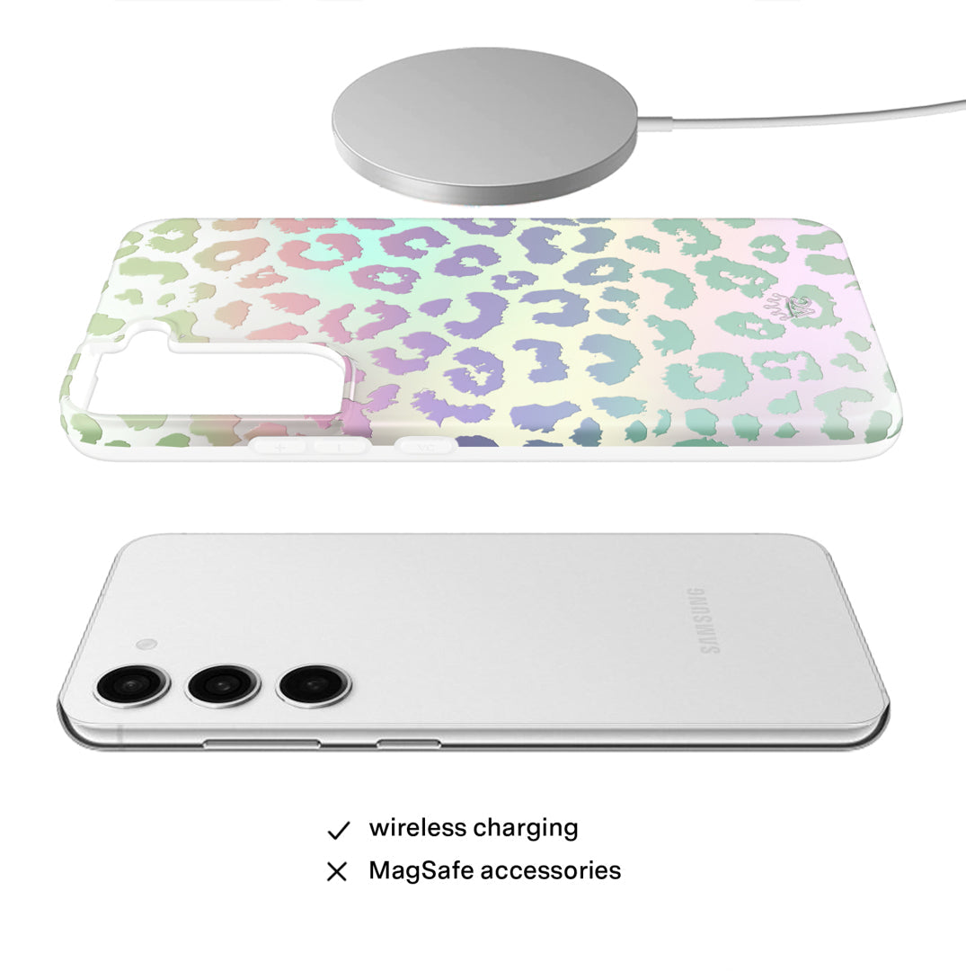 White Opal Leopard Samsung Case