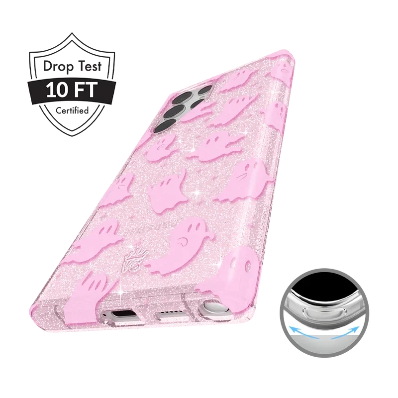 Ghosted Pink Glitter Samsung Case