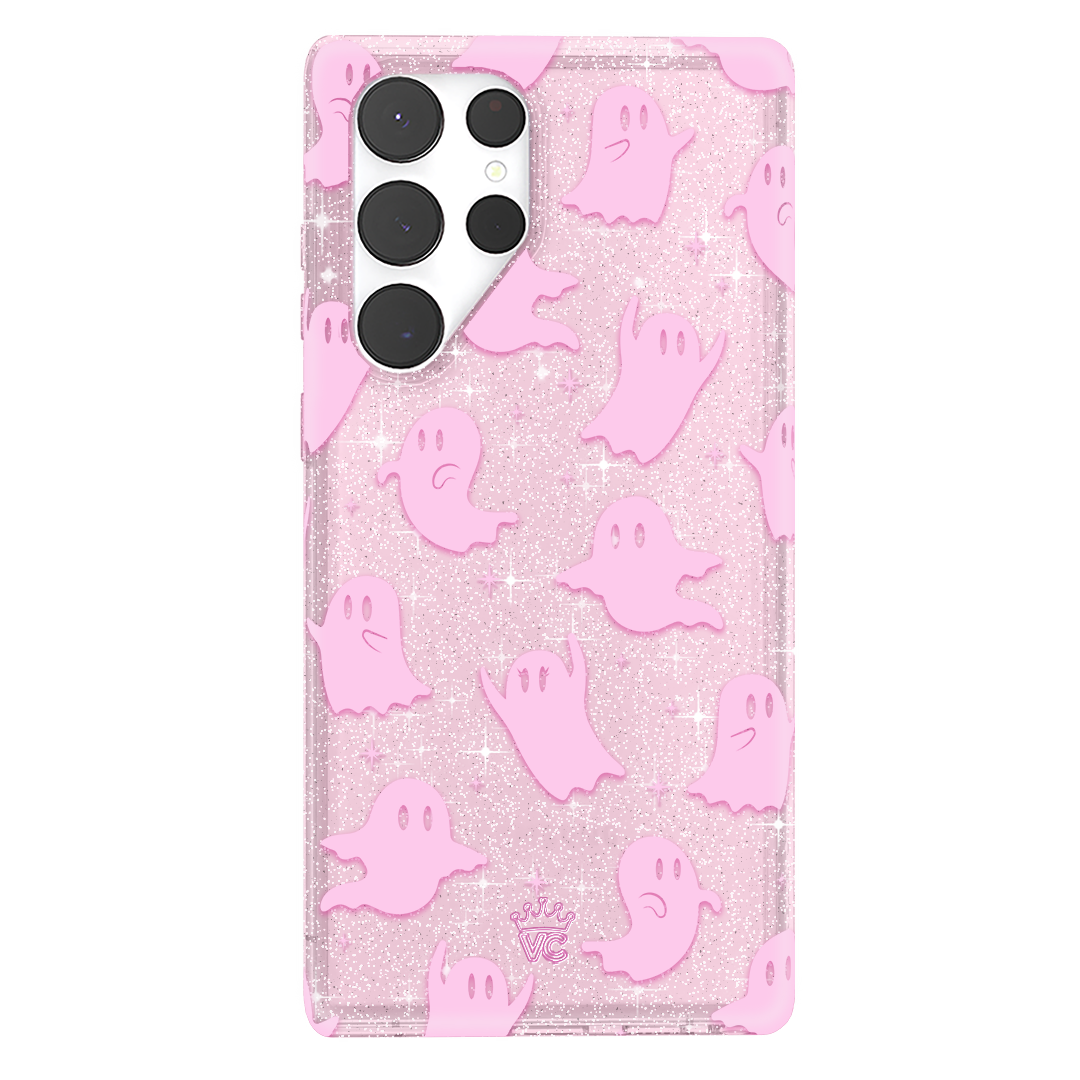 Ghosted Pink Glitter Samsung Case