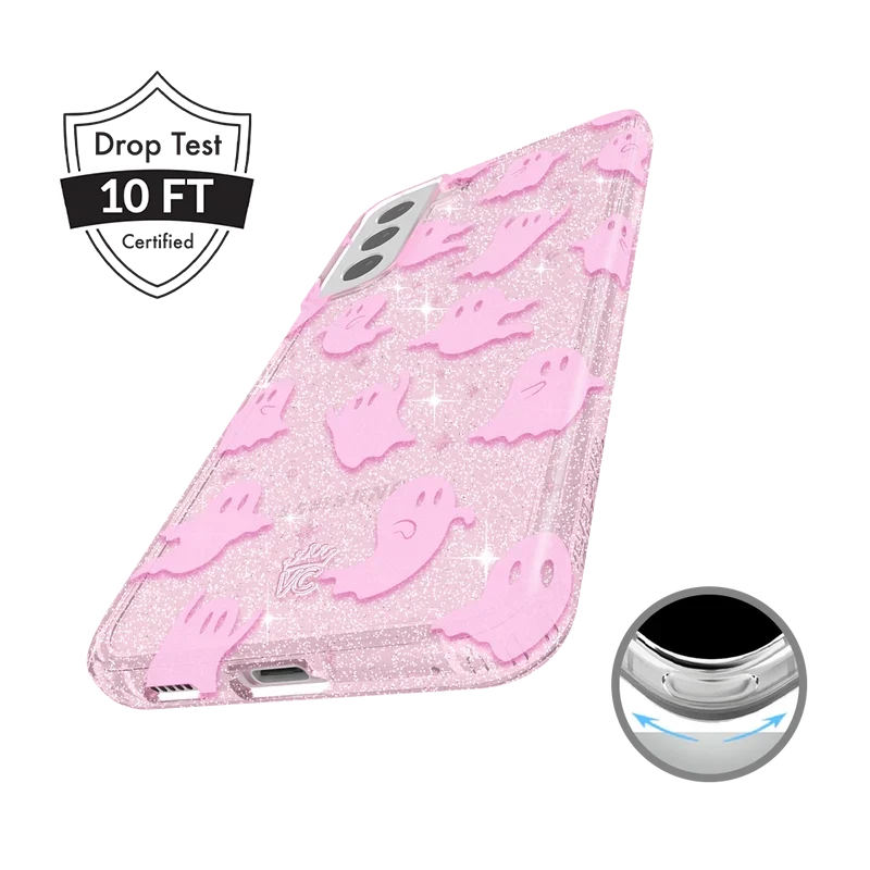 Ghosted Pink Glitter Samsung Case