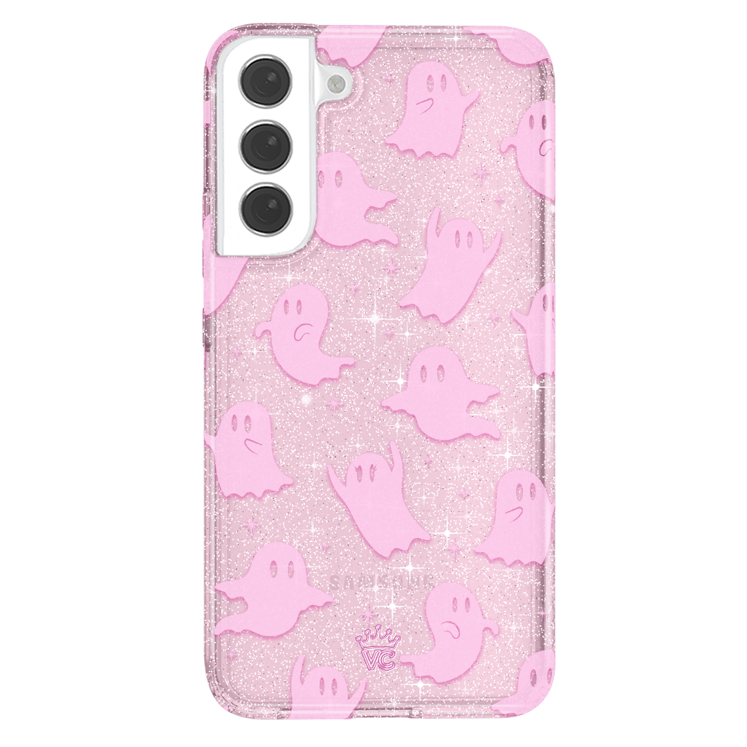 Ghosted Pink Glitter Samsung Case