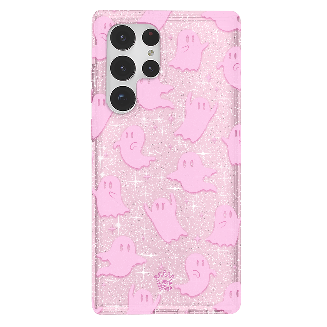 Ghosted Pink Glitter Samsung Case