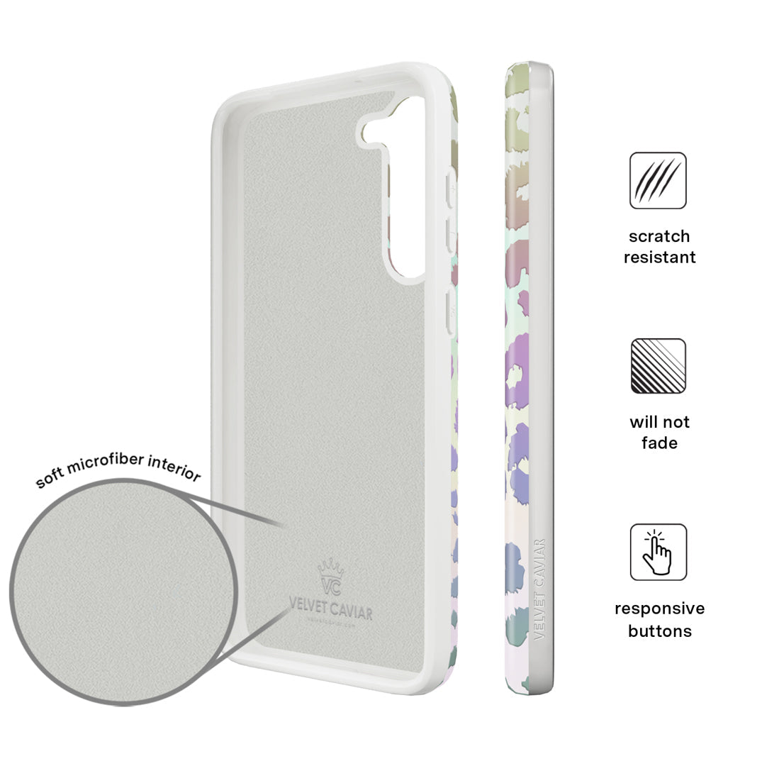 White Opal Leopard Samsung Case