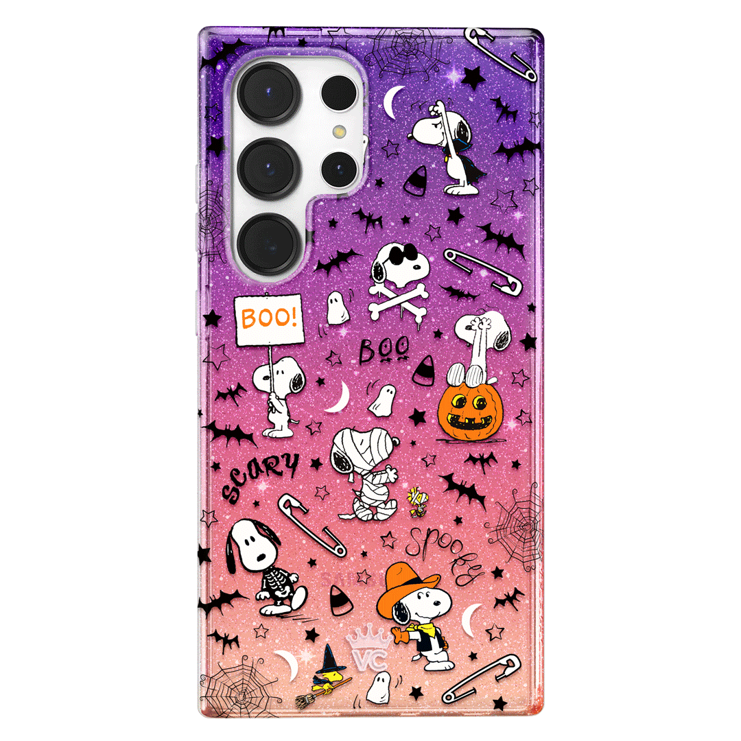 Snoopy Spooky Glitter Samsung Case