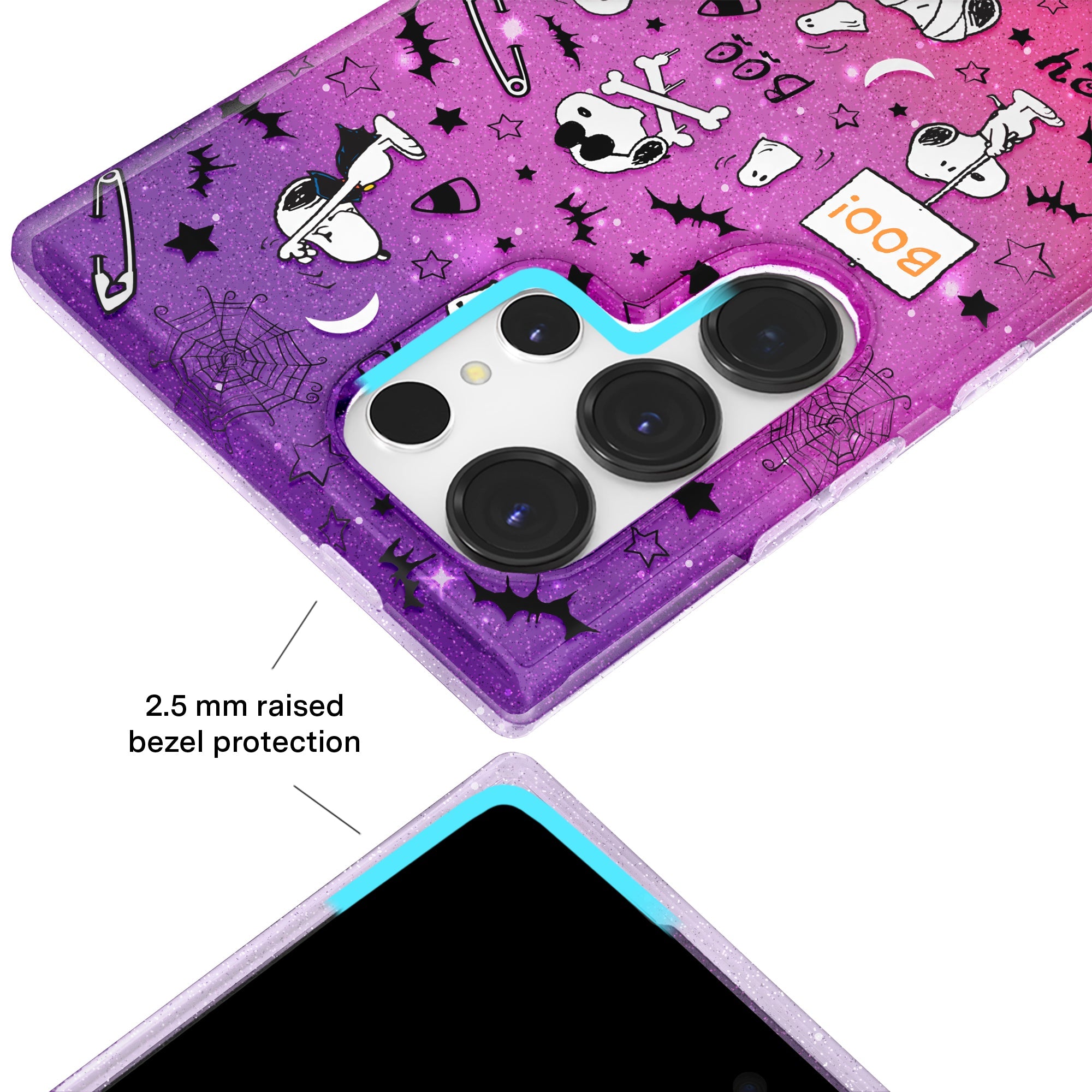 Snoopy Spooky Glitter Samsung Case