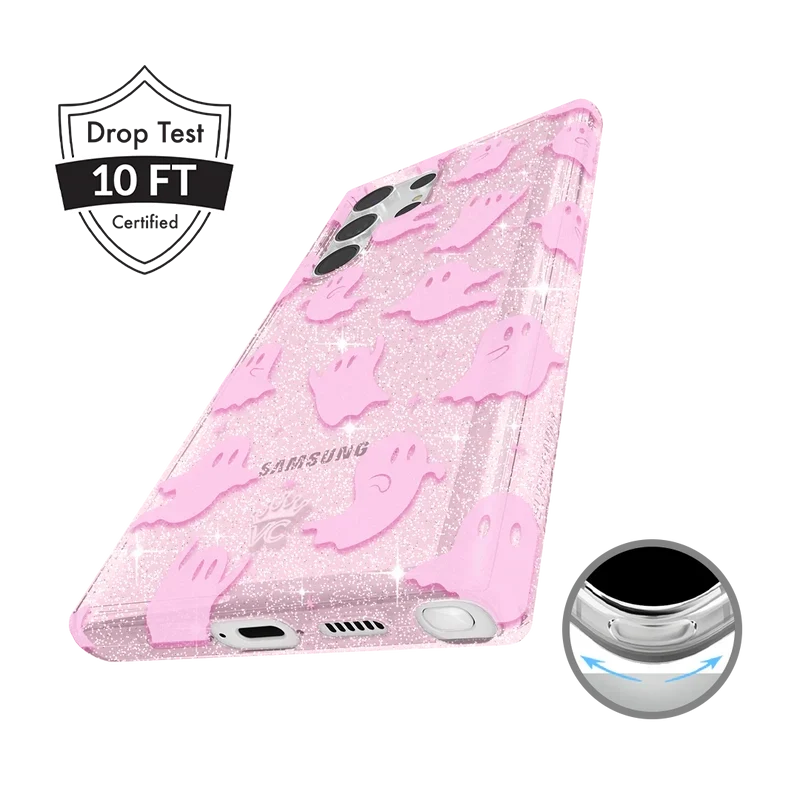Ghosted Pink Glitter Samsung Case