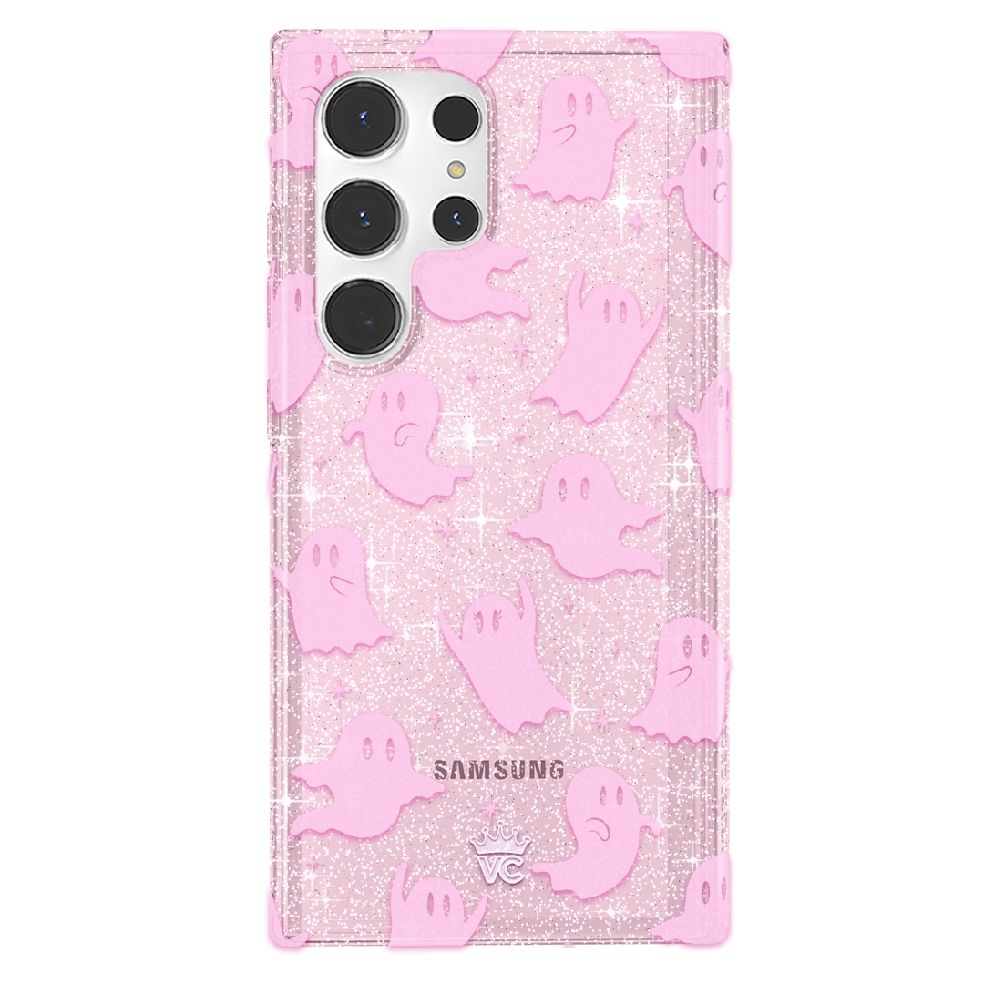 Ghosted Pink Glitter Samsung Case