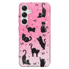 Lucky Kittens Glitter Samsung Case