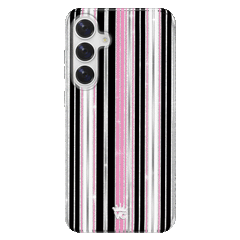 Pretty Punk Stripes Glitter Samsung Case