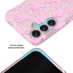 Ghosted Pink Glitter Samsung Case