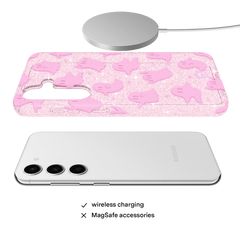 Ghosted Pink Glitter Samsung Case