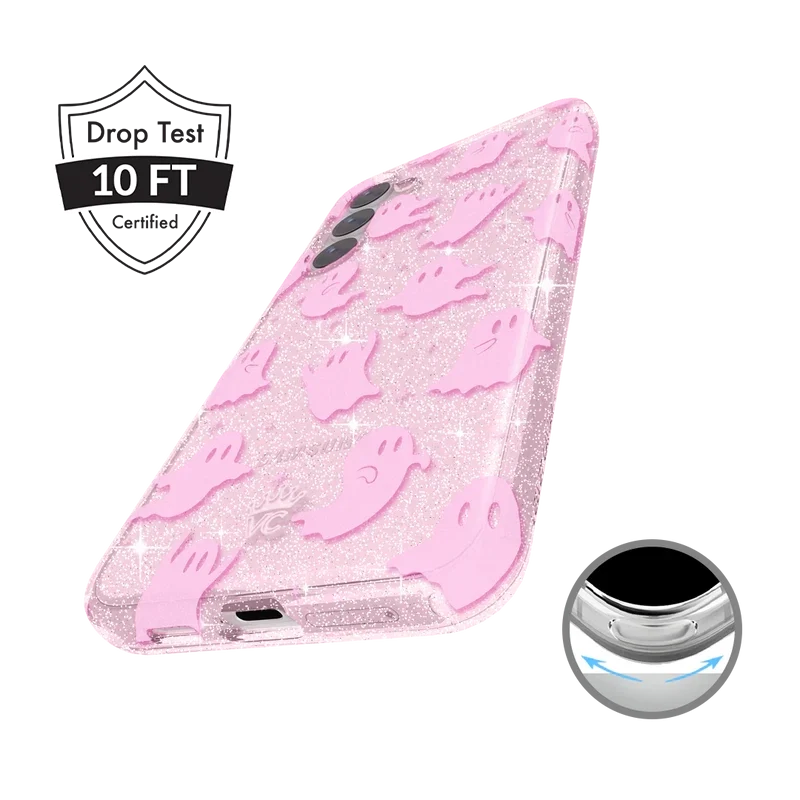 Ghosted Pink Glitter Samsung Case