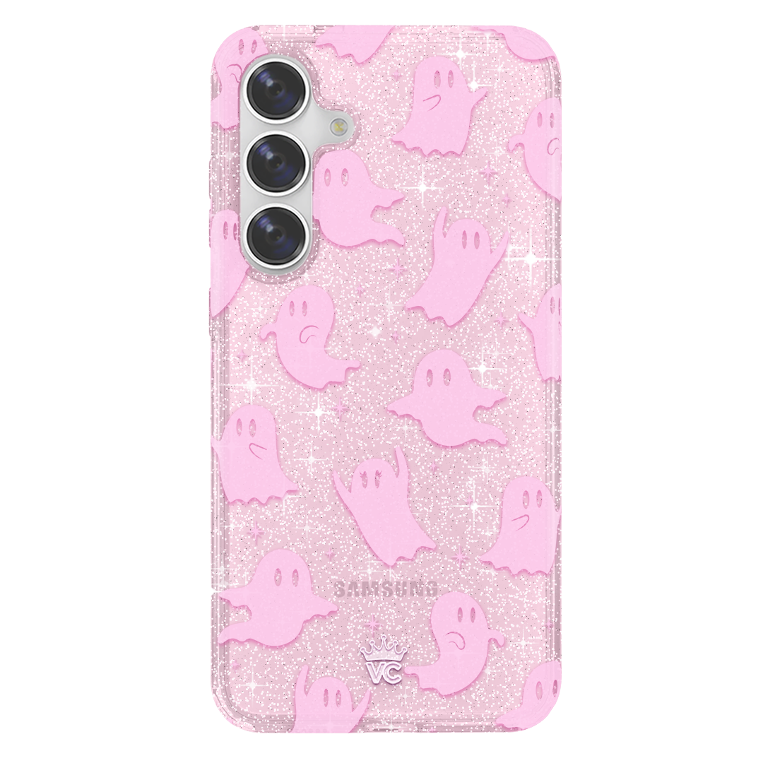 Ghosted Pink Glitter Samsung Case