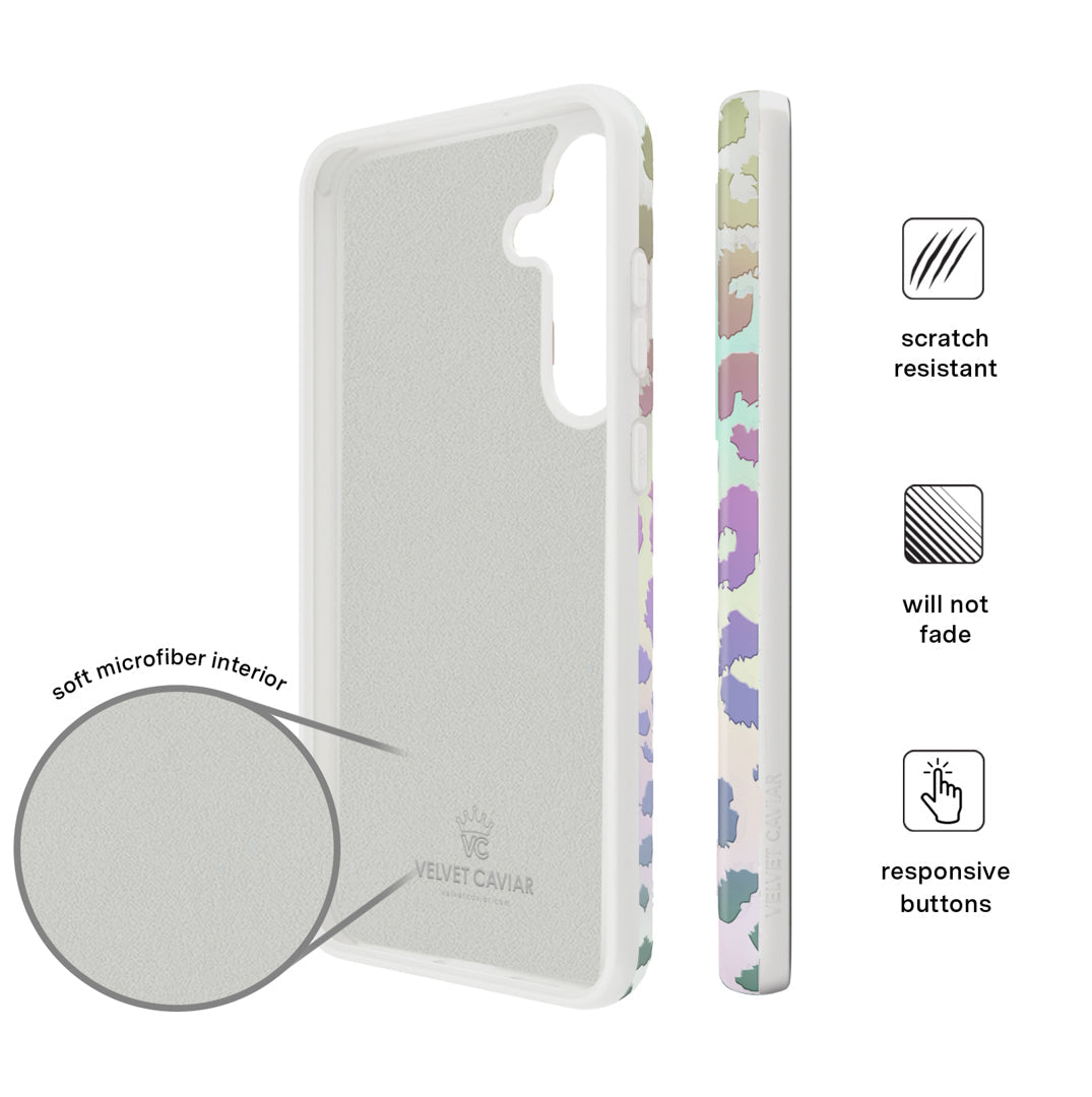 White Opal Leopard Samsung Case