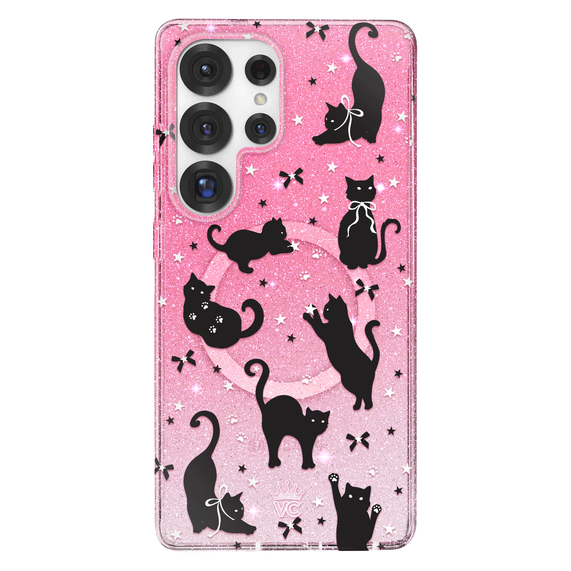Lucky Kittens Glitter Samsung Case
