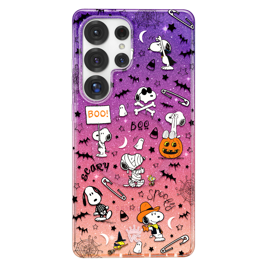 Snoopy Spooky Glitter Samsung Case