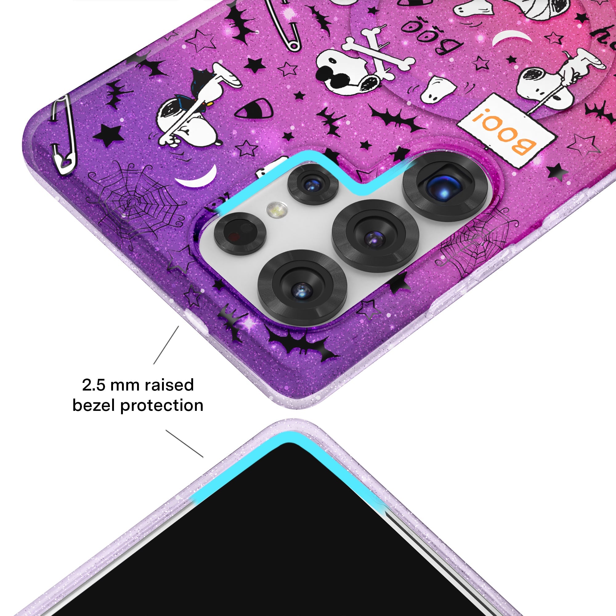Snoopy Spooky Glitter Samsung Case