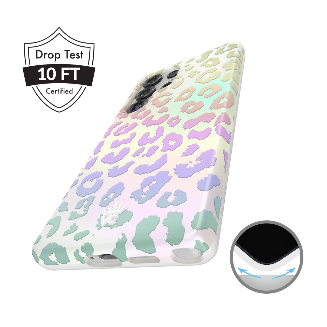 White Opal Leopard Samsung Case