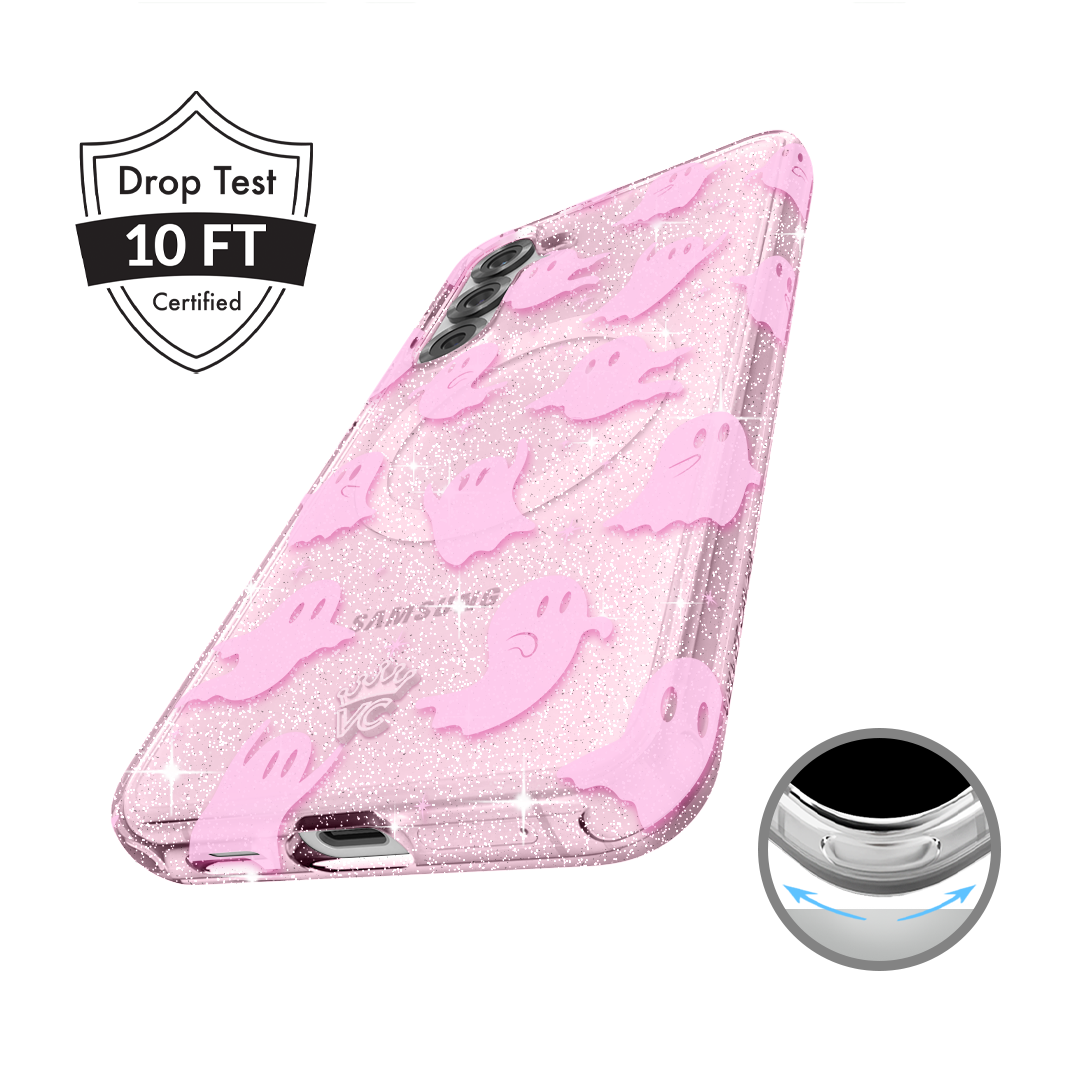 Ghosted Pink Glitter Samsung Case