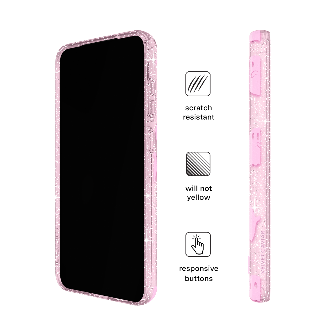 Ghosted Pink Glitter Samsung Case