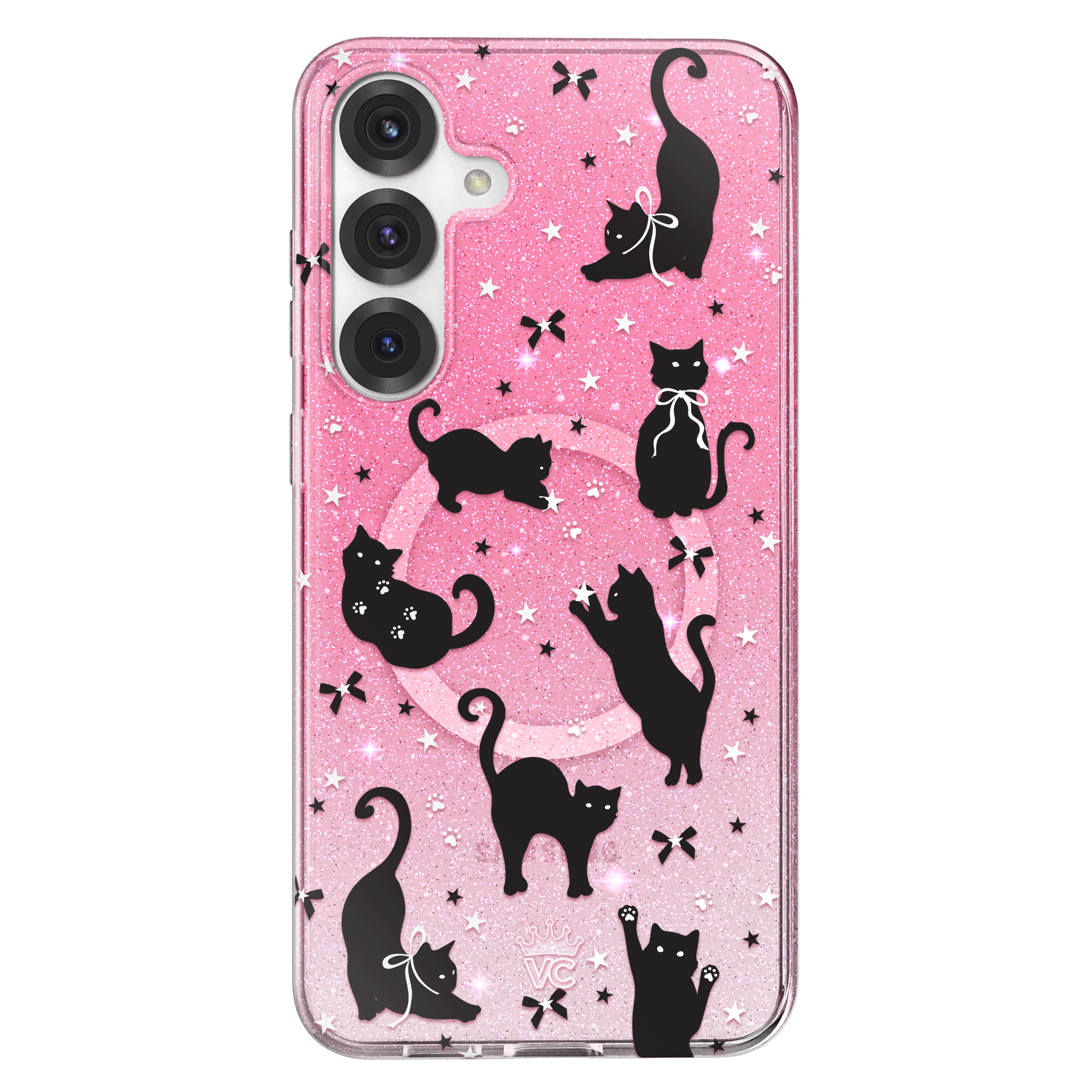 Lucky Kittens Glitter Samsung Case