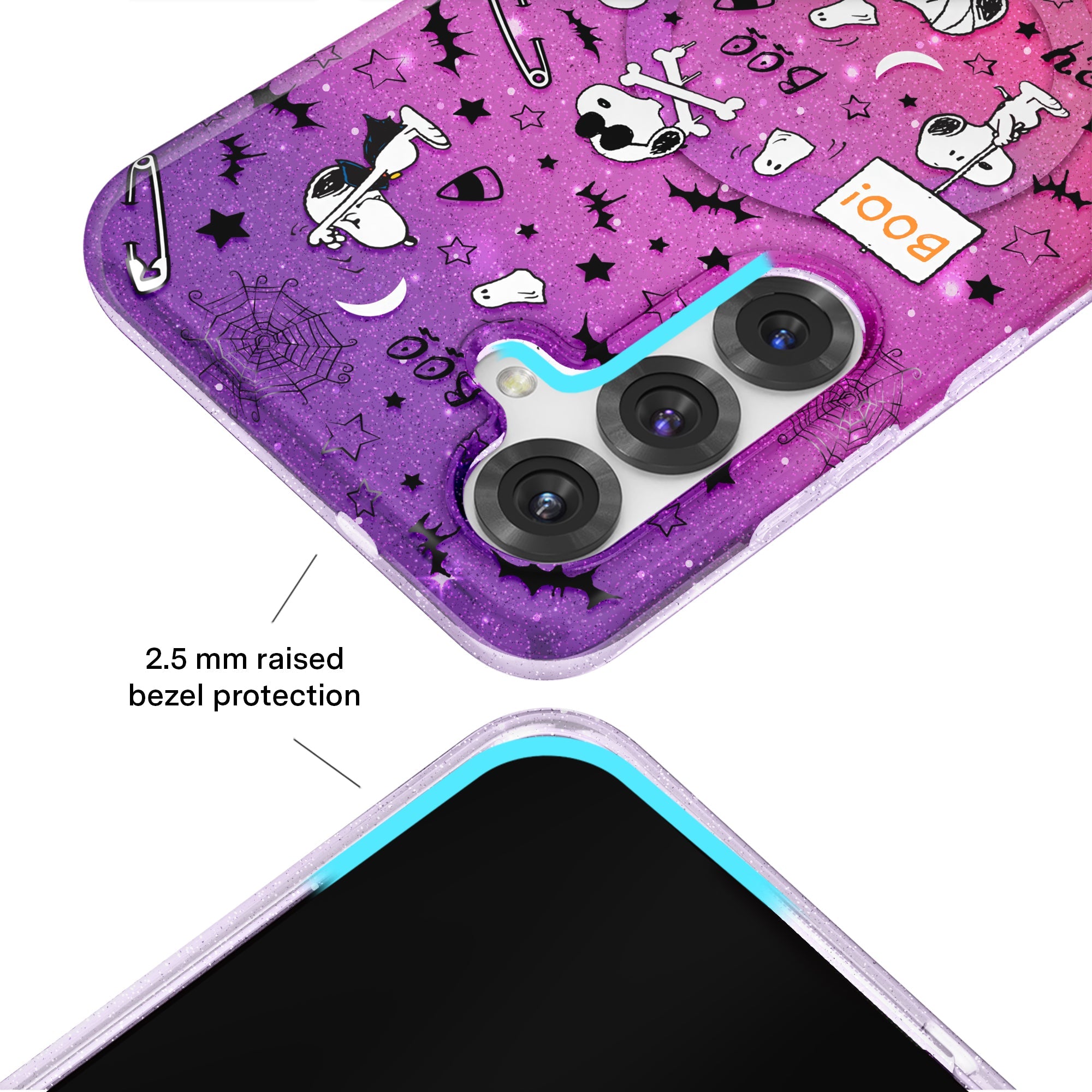 Snoopy Spooky Glitter Samsung Case