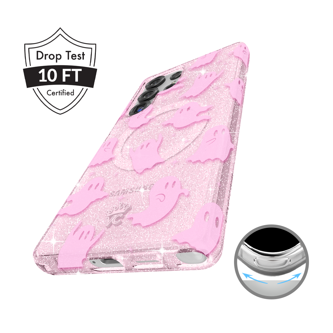 Ghosted Pink Glitter Samsung Case